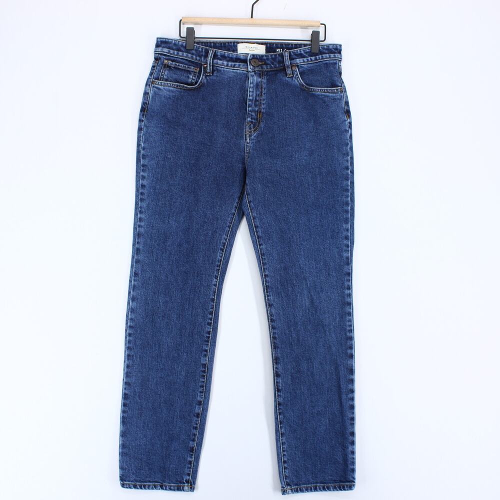Weekend Max Mara W21 Jeans Womens 14 Blue Cropped Cigarette High Rise Stretch